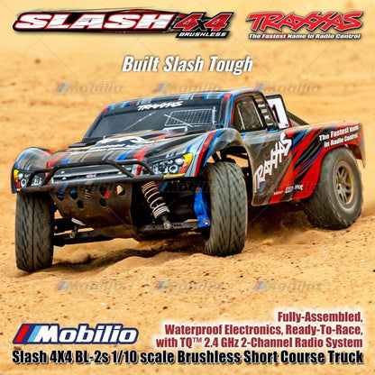 Traxxas 68154-4 Slash 4X4 BL-2s 1/10 scale Brushless Short Course Truck Waterproof RTR Clipless
