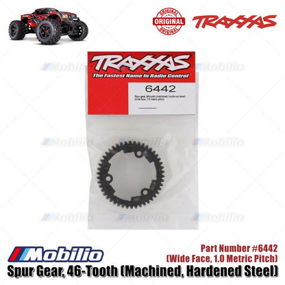 Traxxas Part #6442 Hardened Steel Spur Gear 46-tooth Machined Wide Face 1.0 Metric Pitch RC XRT X-Maxx