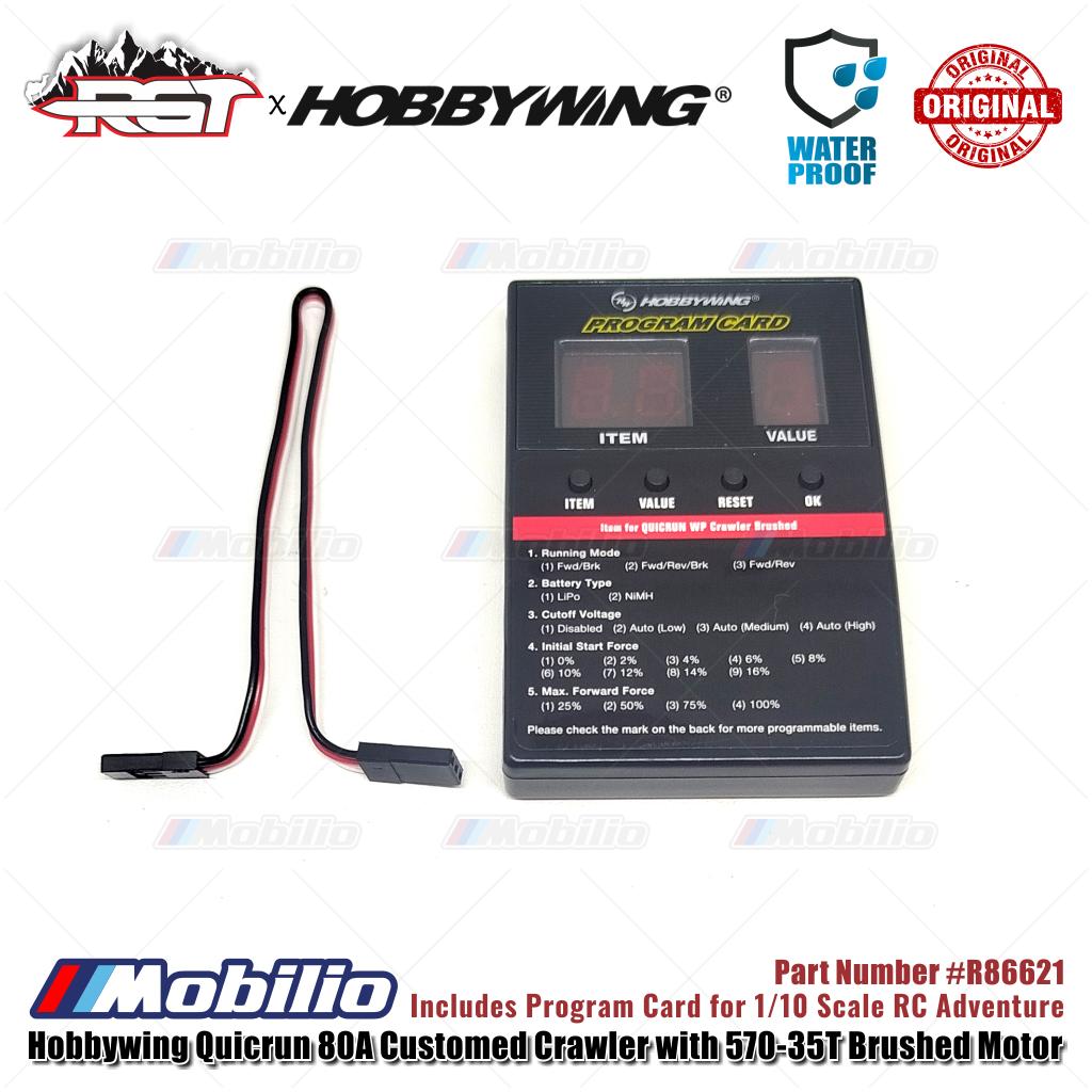 RGT Part #R86621 Hobbywing Quicrun 80A Customed Crawler Power KIT dengan Kombo Motor Brushed 570-35T RC Elektronik 1/10 Petualangan