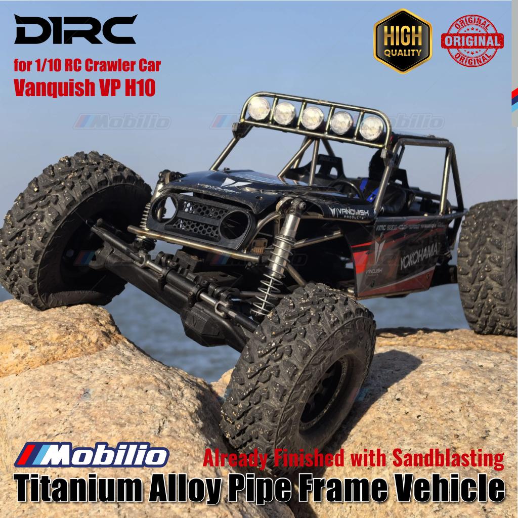 D1RC Upgrade Rangka Pipa Paduan Titanium untuk Kendaraan RC Crawler 1/10 Vanquish VP H10 dengan Sandblasting