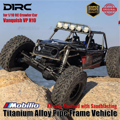 D1RC Upgrade Rangka Pipa Paduan Titanium untuk Kendaraan RC Crawler 1/10 Vanquish VP H10 dengan Sandblasting