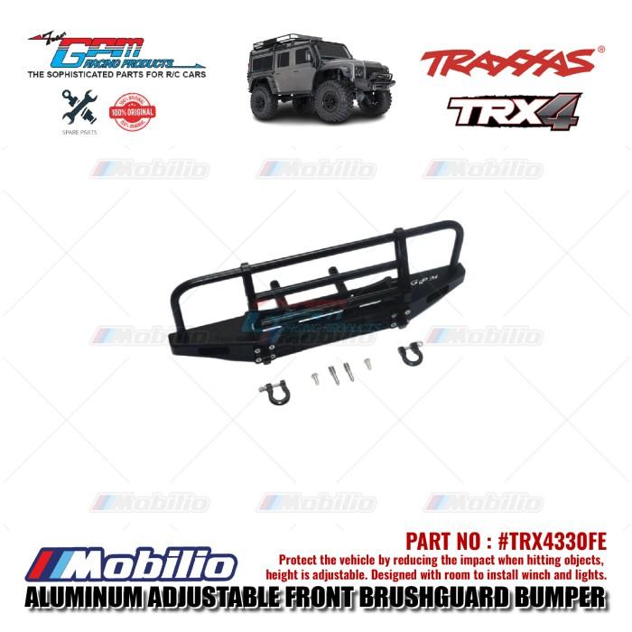 GPM Part #TRX4330FE Aluminum Adjustable Front Brushguard Bumper Traxxas TRX-4 Defender Trail Crawler