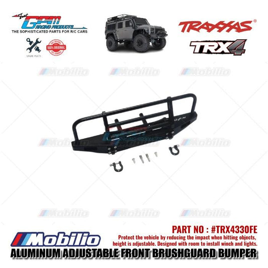GPM Part #TRX4330FE Aluminum Adjustable Front Brushguard Bumper Traxxas TRX-4 Defender Trail Crawler