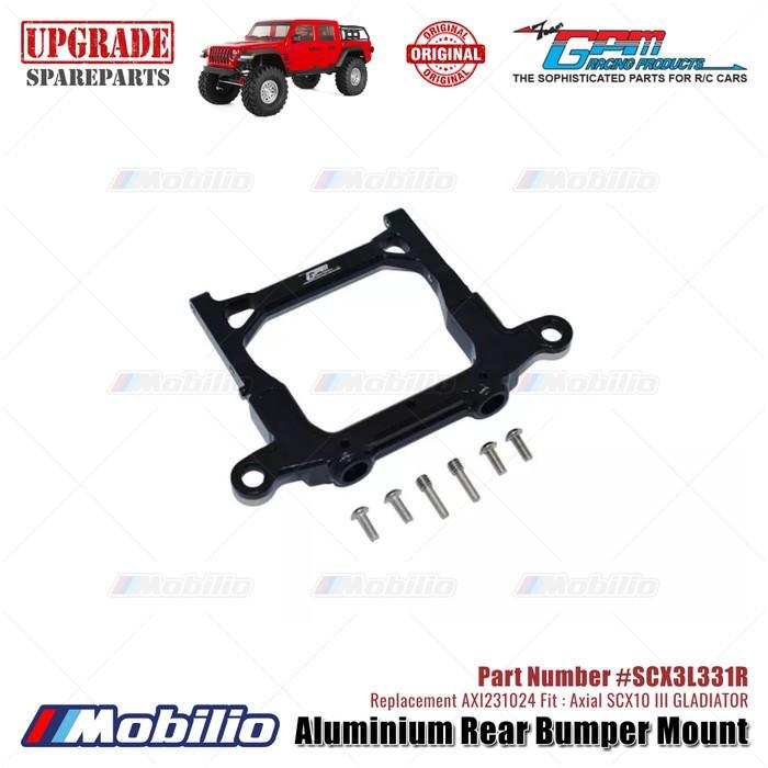 GPM Part #SCX3L331R Aluminium Rear Bumper Mount Upgrade RC Axial SCX10 III Jeep Gladiator  Remote Control Toy