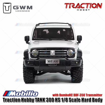 Traction Hobby TANK 300 HS 1/8 Skala Bodi Keras TANK300-HS RC Mobil Crawler Petualangan RTR Remote Control