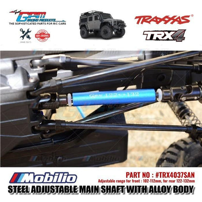 GPM Part #TRX4037SAN Steel Adjustable Main Shaft With Alloy Body Traxxas TRX-4 Trail Crawler