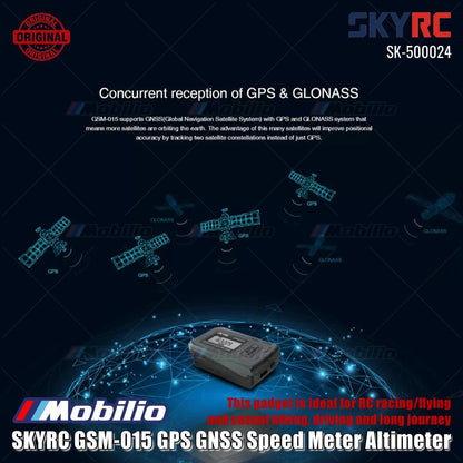 SKYRC #SK-500024 GSM-015 GPS GNSS Pengukur Kecepatan Altimeter Kecepatan Tertinggi Kecepatan Rata-Rata Ketinggian Maksimal