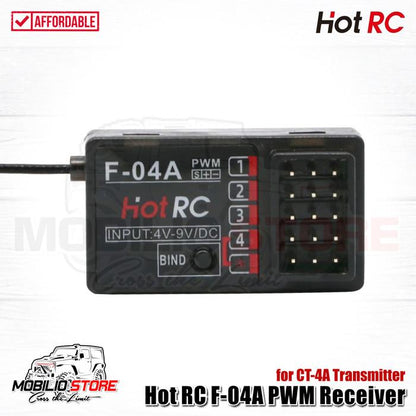 HotRC CT-4A 4-9V 2.4GHz 4CH Transmitter with F-04A PWM Receiver RC