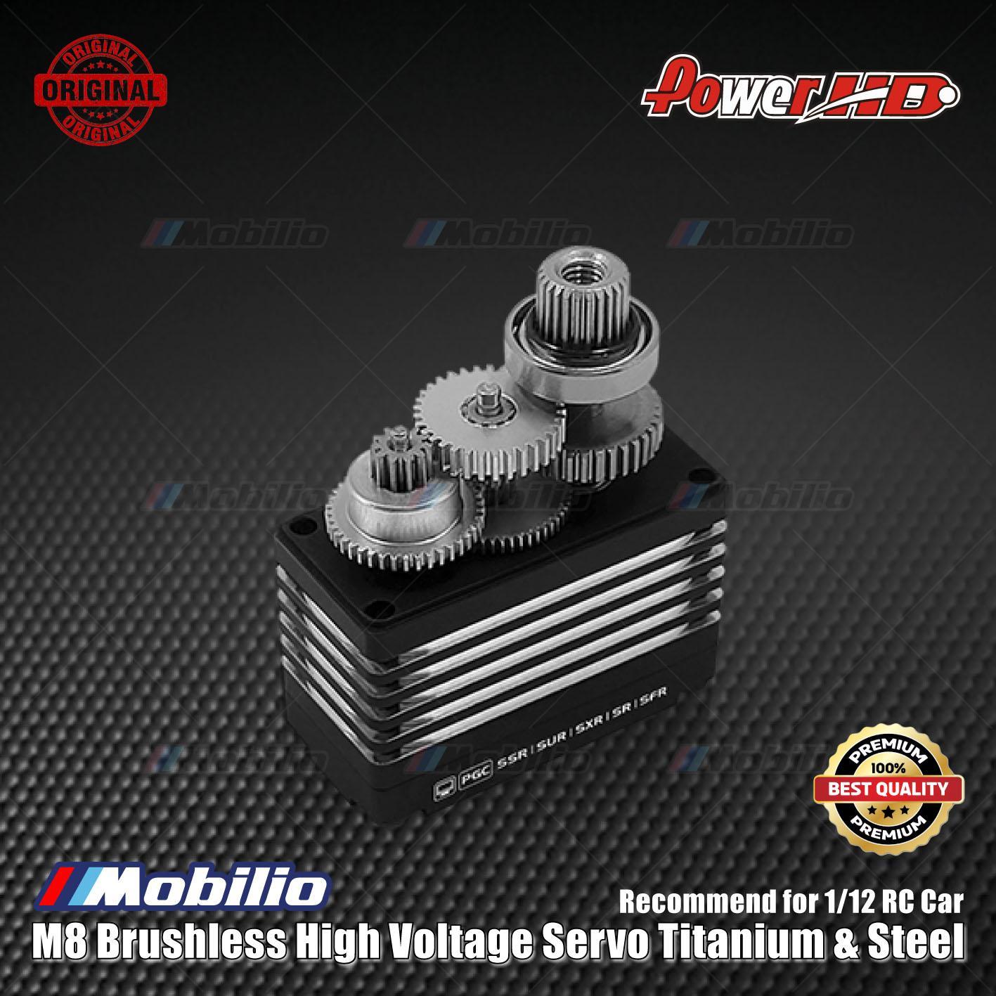 Power HD M8 Brushless High Voltage Servo Titanium & Steel Mini Servo for 1/12 RC Car