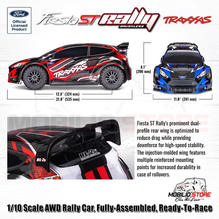 Traxxas 74154-4 Ford Fiesta ST Rally BL-2s Brushless 1/10 AWD Mobil Balap RTR dengan Sistem BL-2s dan Kualitas Terbaik - Control