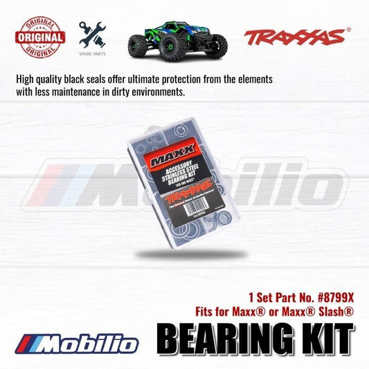 Traxxas Part #8799X Maxx Stainless Steel Bearing Kit Boost Performance for RC Slash Maxx Truck