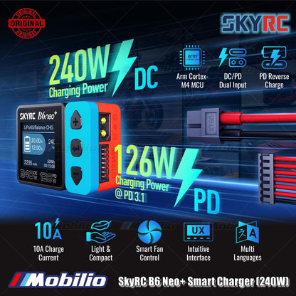 SkyRC B6neo+ Smart Charger 240W SK-100211-01 Pengisian Saldo Pengosongan Pengisian Baterai Cadangan