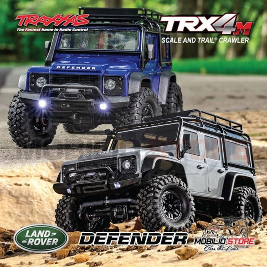 Traxxas 97054-1 TRX-4M 1/18 Mini Crawler Elektrik dengan Bodi Land Rover Defender Tanpa Klip