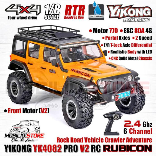 Yikong YK4082 Pro V2 1/8 RC Rock Road Vehicle Crawler Adventure RTR