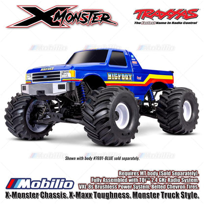 Traxxas 77036-4 X-Monster Chassis X-Maxx Toughness Monster Truck Style Fully Assembled with TQi 2.4 GHz Radio System VXL-8s Brushless Power System Belted Chevron Tires and MT body Dijual Terpisah 7691-BLK
