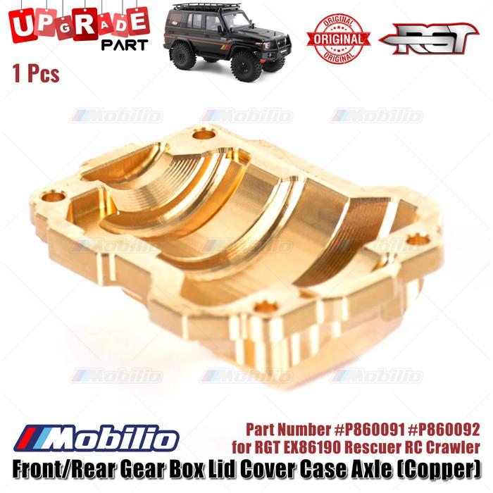 RGT Upgrade Part #P860091 #P860092 Front Rear Gear Box Lid Cover Case Axle Copper for EX86190 Rescuer RC Crawler