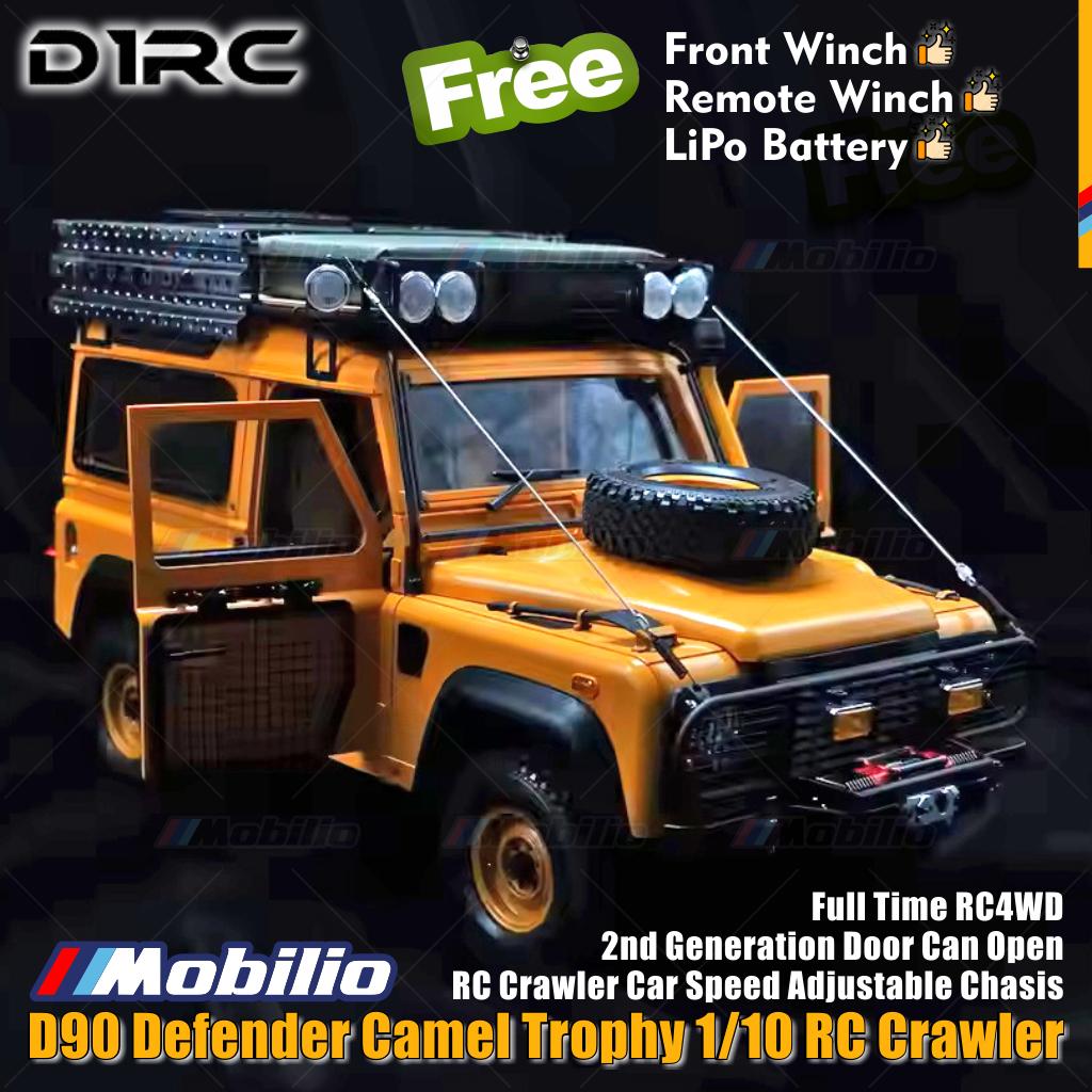 D1RC DS275 D90 Defender Camel Trophy 1/10 Scale 275mm Wheelbase RC Crawler Car Adventure