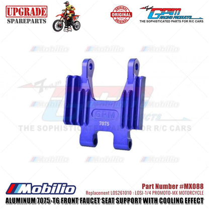 GPM Part #MX088 Alloy Front Faucet Seat Support with Cooling Effect #LOS264000 Losi 1/4 Promoto MX Motorcycle