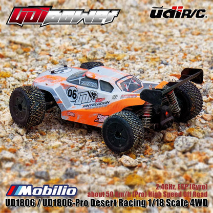 UDIR/C UD1806 / UD1806-Pro Desert Racing 1/18 Scale 4WD 2.4GHz ESP Gyro RC Car RTR