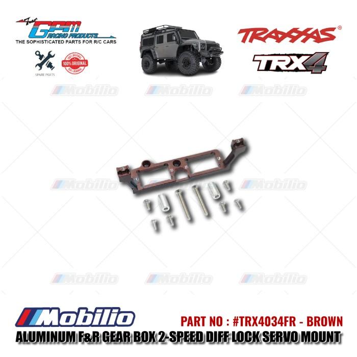 GPM Part #TRX4034FR Aluminum Front Rear Gear Box 2-speed Differential Lock Servo Mount Traxxas TRX-4 TRX-6 Trail Crawler