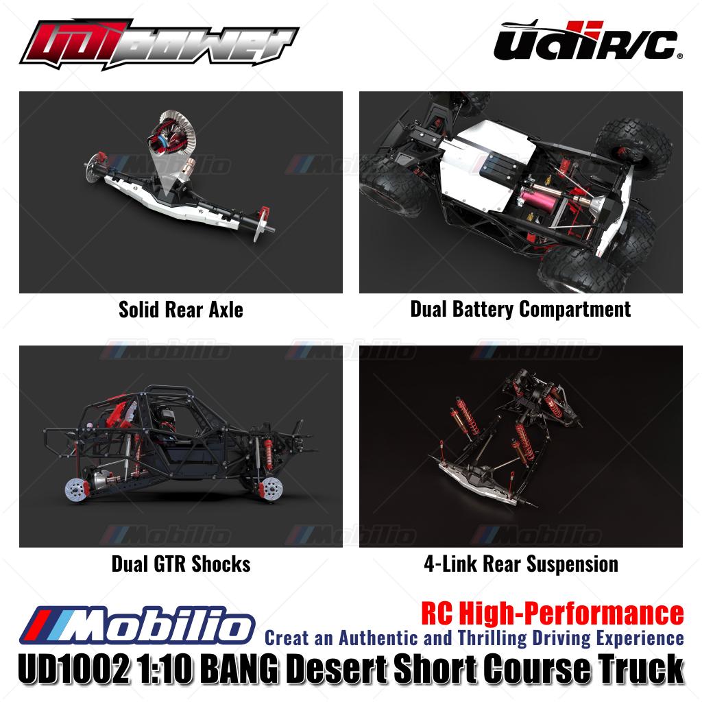 UDIR/C UD-1002 UDIPOWER BANG Desert Short Course Truck UD1002 RC High-Performance 1:10 Scale RTR