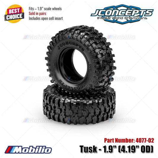 JConcepts #4077-02 Tusk - 1.9" (4.19" OD) Fits – 1.9" Scale Wheels
