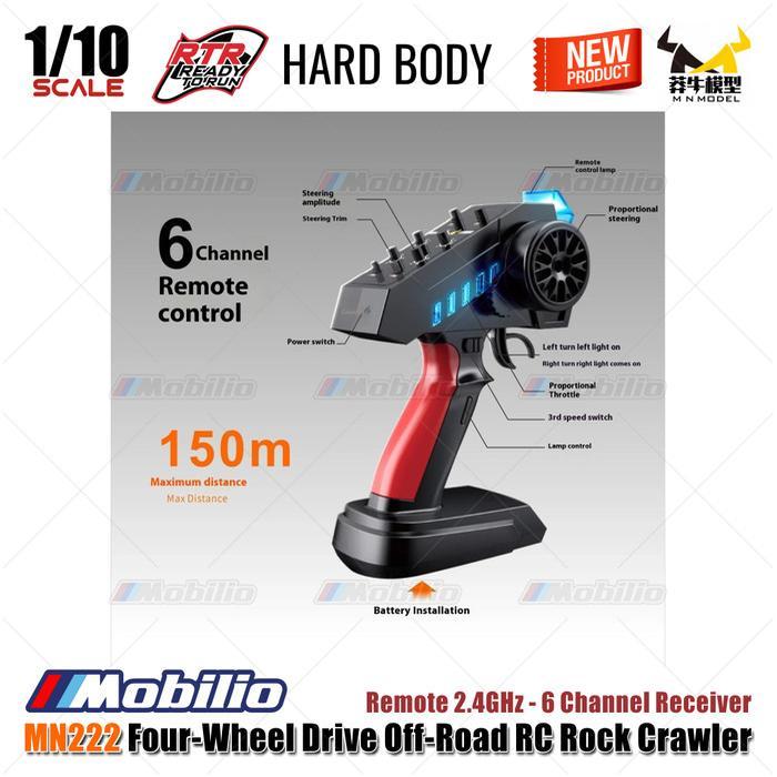 MN222 Four-Wheel Drive Off-Road RC Rock Crawler 1/10 Scale RTR Hard Body MN 222