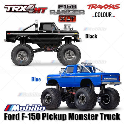 Traxxas 98044-1 TRX-4MT Ford F-150 Ranger XLT Pickup Monster Truck Bigfoot Skala 1/18 4X4 RTR Rakitan Lengkap Tahan Air TRX4MT Tanpa Klip