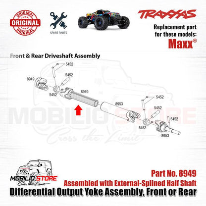 Traxxas Part #8949 Spare Part Differential Output Yokes Driveshaft Kopel Traxxas Part Max