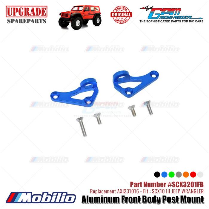 GPM Part #SCX3201FB Aluminum Front Body Post Mount Axial SCX10 III Jeep Wrangler AXI231016 Replacement