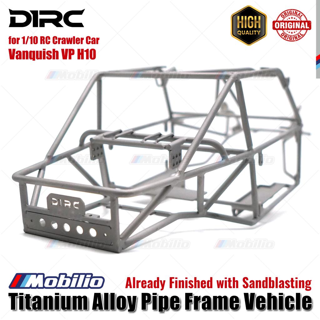 D1RC Upgrade Rangka Pipa Paduan Titanium untuk Kendaraan RC Crawler 1/10 Vanquish VP H10 dengan Sandblasting