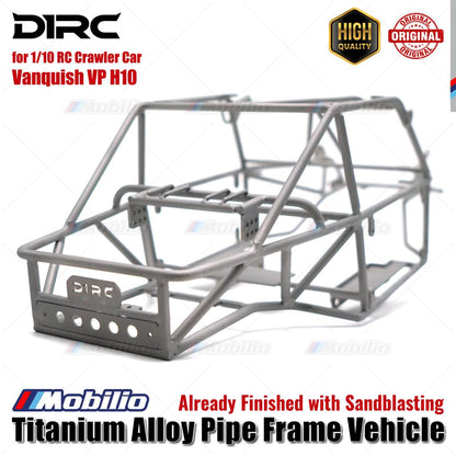 D1RC Upgrade Rangka Pipa Paduan Titanium untuk Kendaraan RC Crawler 1/10 Vanquish VP H10 dengan Sandblasting