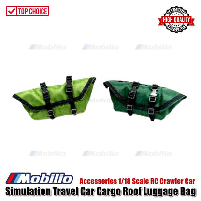 Accessories 1/18 Scale RC Crawler Car Simulation Travel Car Cargo Roof Luggage Bag