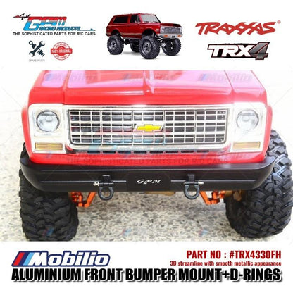 GPM Part #TRX4330FH Aluminium Front Bumper Mount + D-rings Traxxas TRX-4 Blazer
