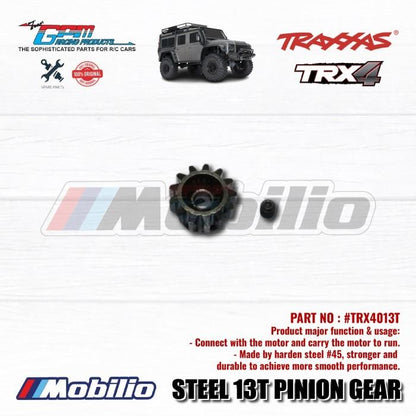GPM Part Steel Pinion Gear 32P 9/10/11/12/14T Stronger and Durable for Traxxas TRX-4 TRX-6 1/10 Scale