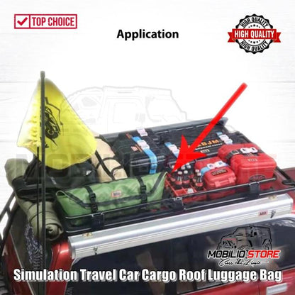 Simulation Travel Car Cargo Roof Luggage Bag Accessories RC Crawler