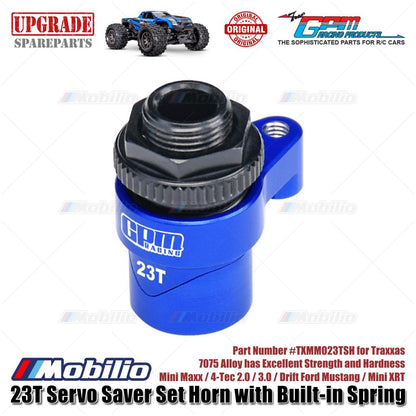 GPM Part #TXMM023TSH 7075 Alloy 23t Servo Saver Set Horn with Built-in Spring for Traxxas Mini Maxx / 4-tec 2.0 / 3.0 / Drift Ford Mustang / Mini XRT