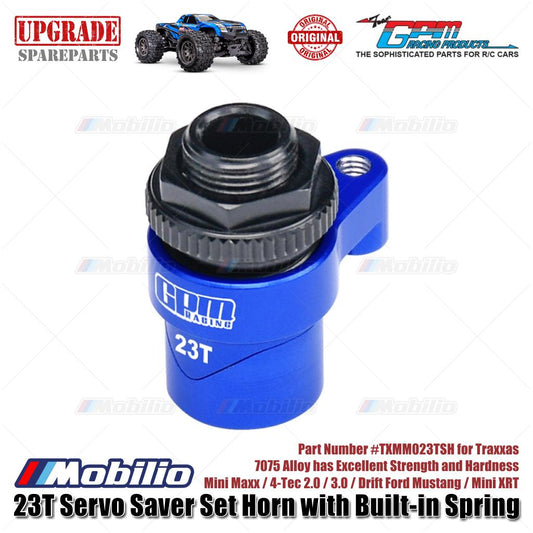 GPM Part #TXMM023TSH 7075 Alloy 23t Servo Saver Set Horn with Built-in Spring for Traxxas Mini Maxx / 4-tec 2.0 / 3.0 / Drift Ford Mustang / Mini XRT