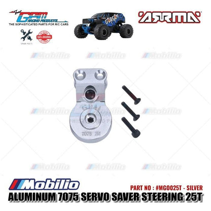 GPM Part #MGO025T Aluminum 7075 Servo Saver Steering 25T with Built-in Spring Arrma Gorgon Mega Monster Truck  Remote Control