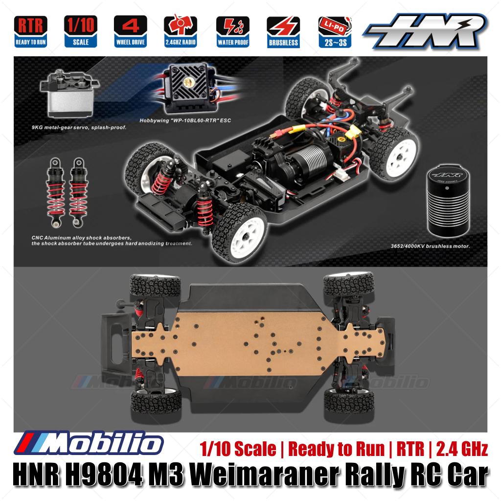 HNR H9804 M3 Weimaraner 1/10 Scale 4WD Brushless 2.4GHz RTR RC Rally Car