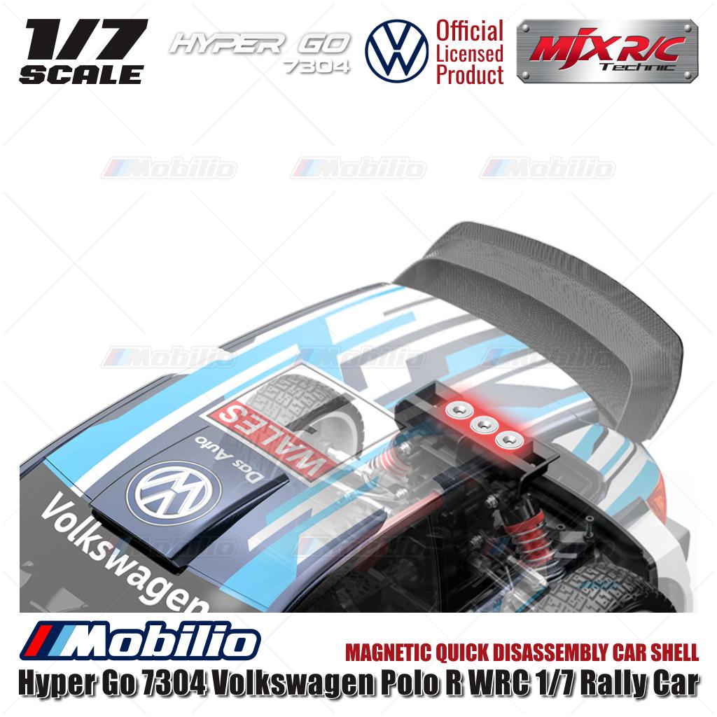 MJX Hyper Go 7304 VW Polo Brushless 1:7 Scale Drift Rally Car - 61KPH 4S LiPo without Battery & Charger