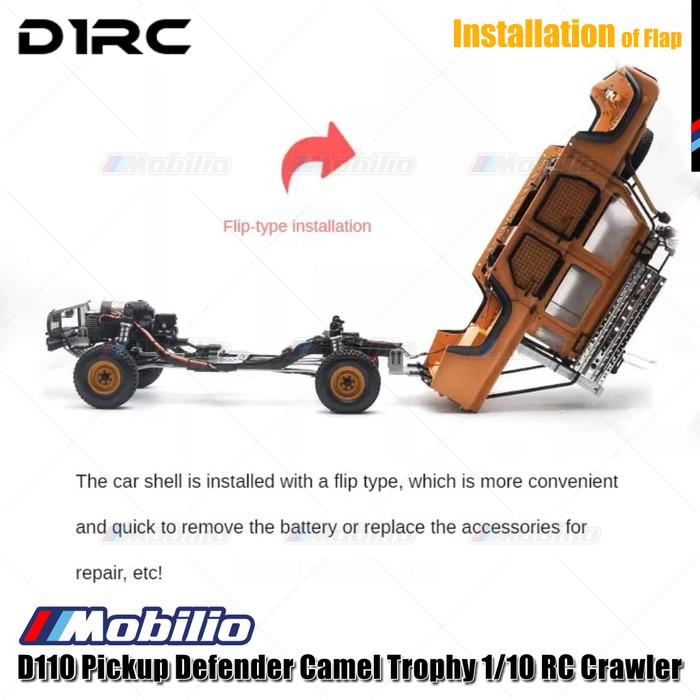 D1RC D110 Pickup Defender Camel Trophy 1/10 Scale 334mm Wheelbase RC Crawler Car Adventure