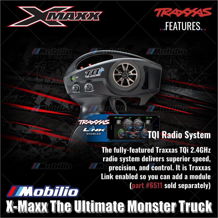 TRAXXAS 77096-4 Truk Monster X-maxx Xmaxx Skala 1/6 Baru dengan Ban Belted Sledgehammer, Motor Brushless 8s, Penggerak 4WD, TQI, TSM, Siap Pakai (RTR)