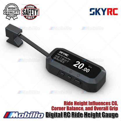 SKYRC #SK-500049 Digital RC Ride Height Gauge Ride Height Influences CG Corner Balance and Overall Grip