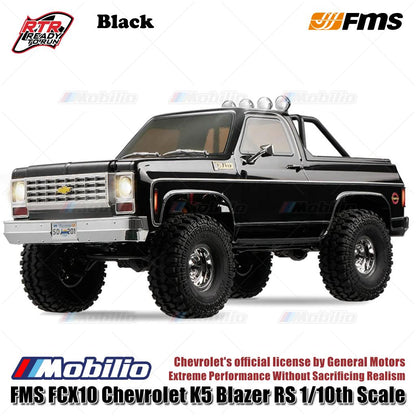 FMS FCX10 Chevrolet K5 Blazer RS ​​1/10 Lisensi Resmi RTR RC Crawler Performa Ekstrem