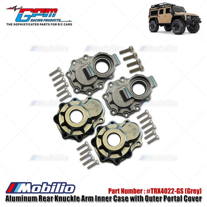 GPM Part #TRX4022 Aluminum Rear Knuckle Arm Inner Case with Outer Portal Cover for TRX-4 Trail Crawler / TRX-6 Upgrade Parts