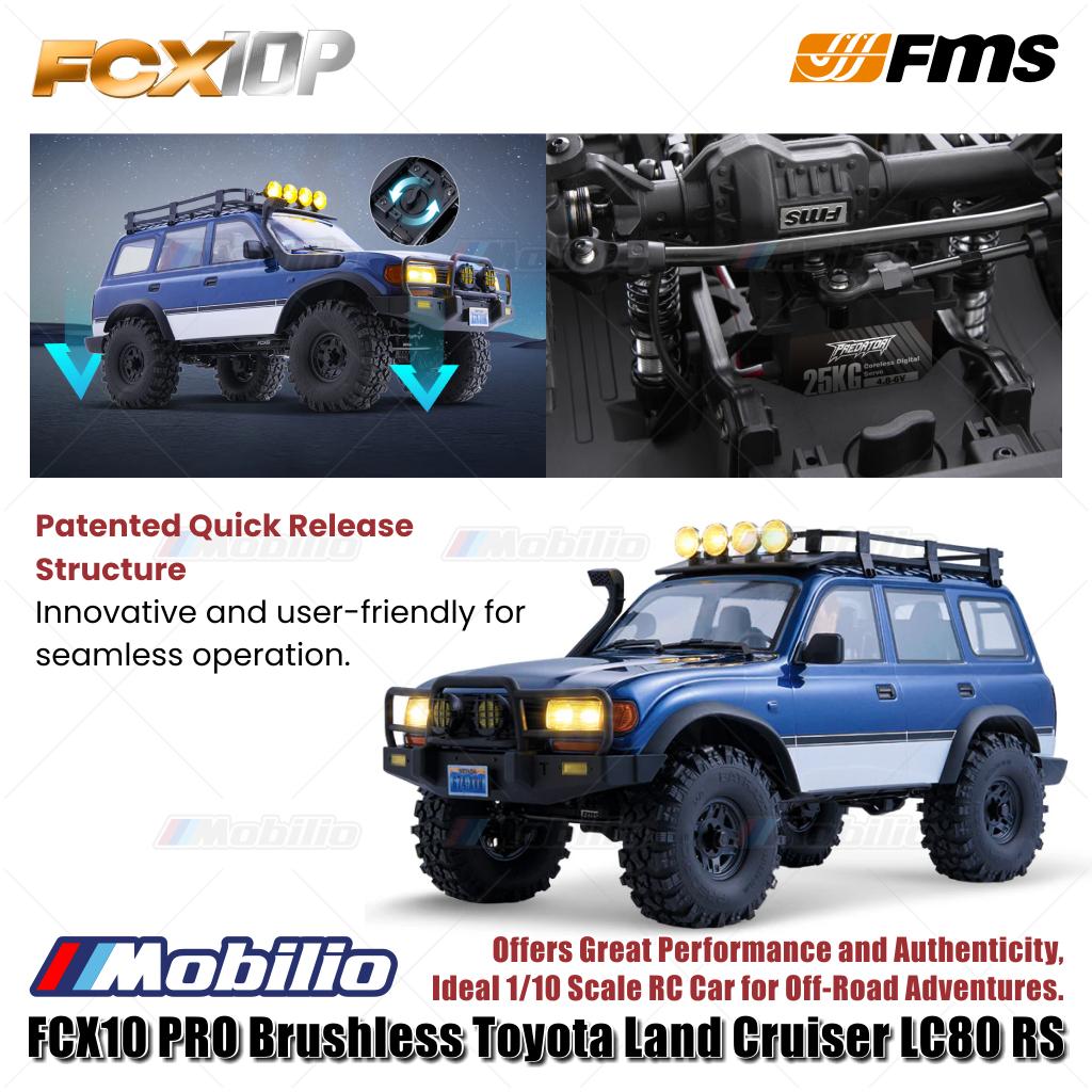 FMS FCX10 PRO Brushless Toyota Land Cruiser LC80 RS RC Crawler Adventure RTR