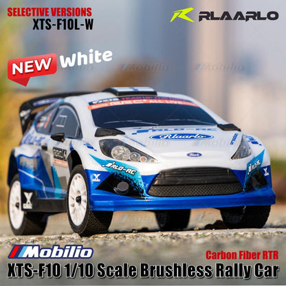 Rlaarlo XTS-F10 Mobil Reli Tanpa Sikat Skala 1/10 RTR Versi KIT Serat Karbon dengan Kontrol Jarak Jauh