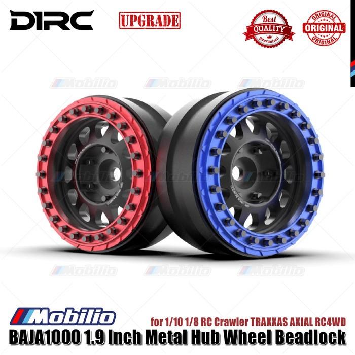 D1RC BAJA1000 Velg Logam Hub Beadlock 1.9 Inci untuk Crawler RC 1/10 1/8 TRAXXAS AXIAL RC4WD Bagian Peningkatan