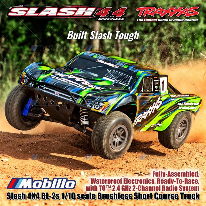 Traxxas 68154-4 Slash 4X4 BL-2s 1/10 scale Brushless Short Course Truck Waterproof RTR Clipless
